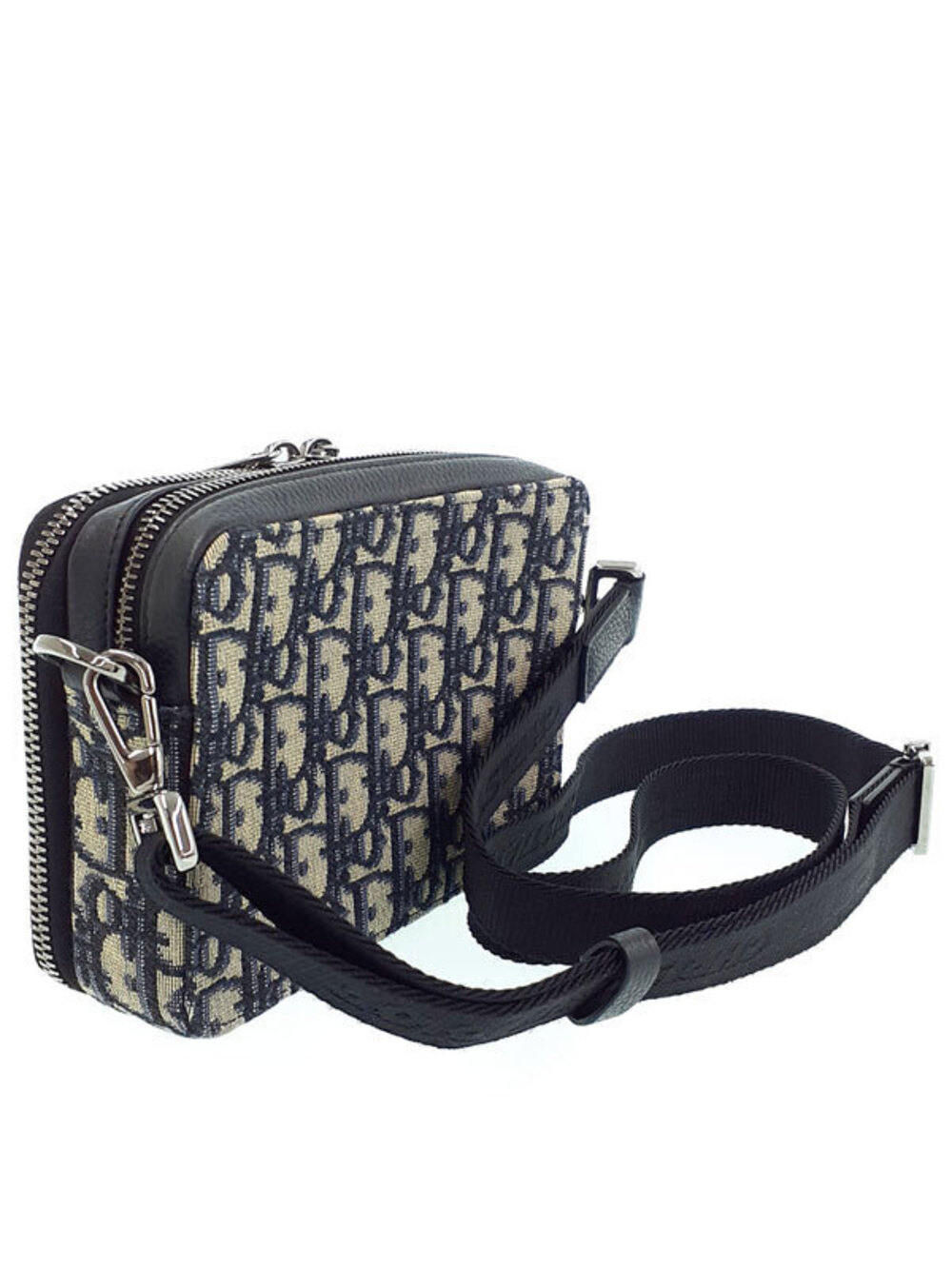 Dior Clutch Oblique Pouch Shoulder Christian Bag Blue